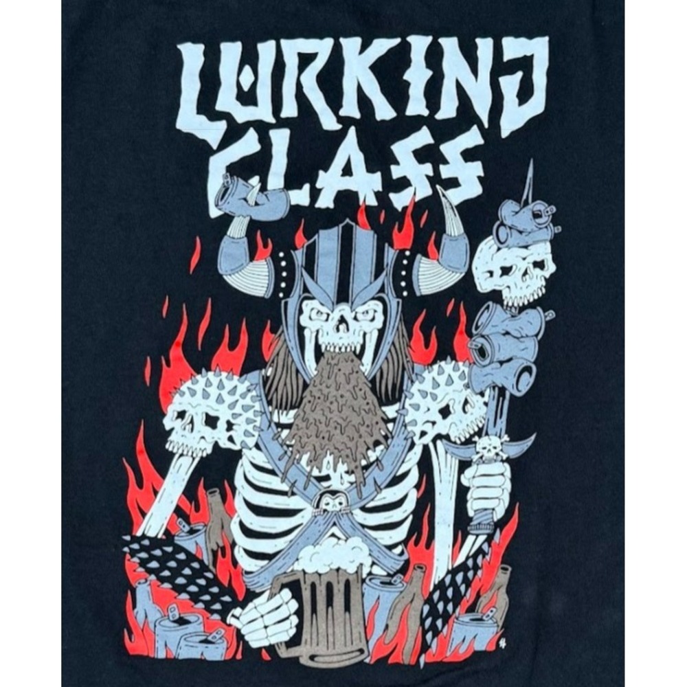 Lurking Class Sketchy Tank XL Black Skull Beer Graphic T Shirt Punk Skate